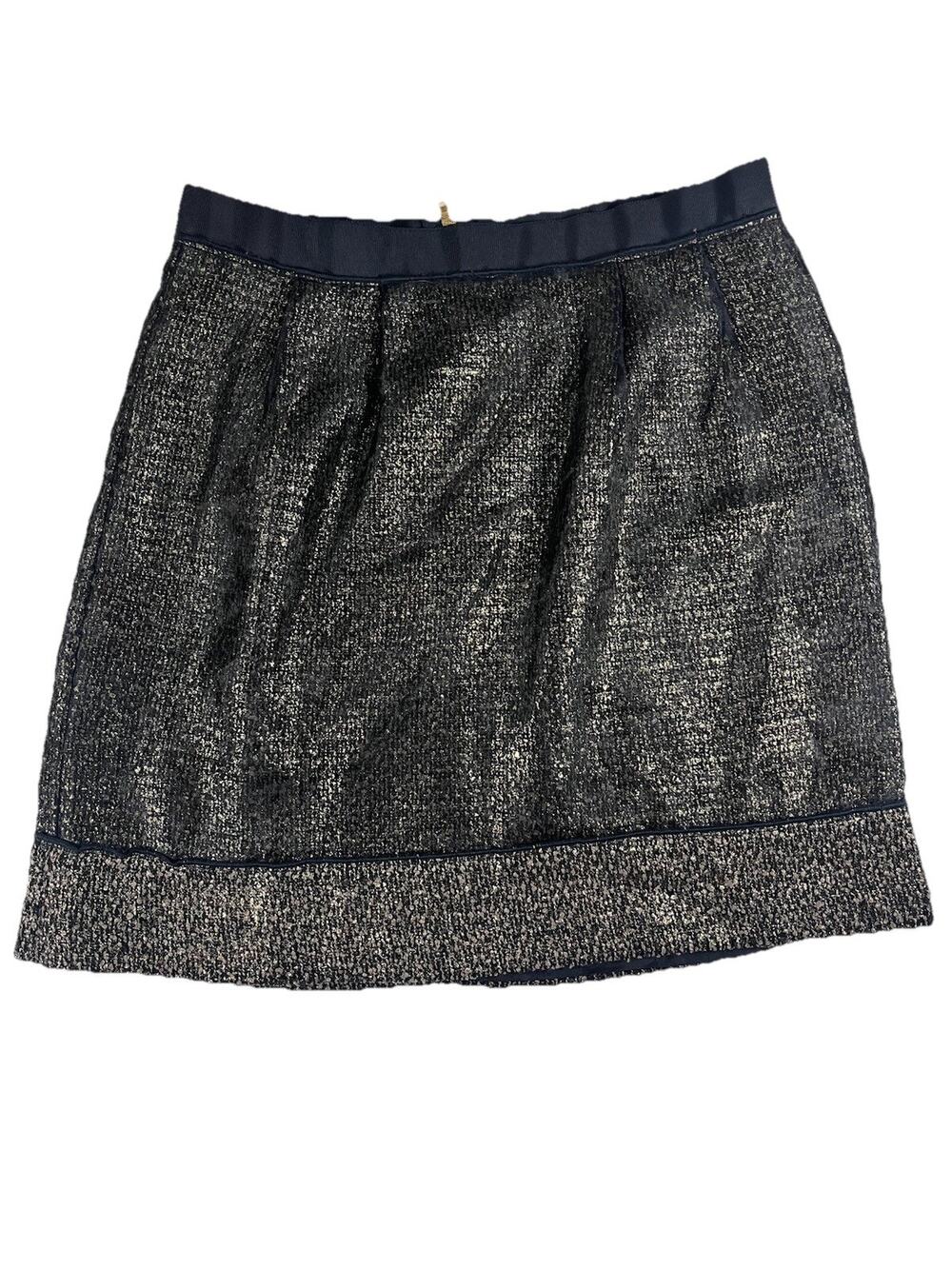 Ann Taylor Loft Size 6 Dressy Gold Black Mixed Pencil Skirt Lined A-Line